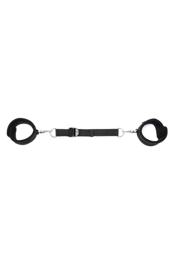 Rimba Fußfesseln mit verstellbarem Spreizgurt verstellbar schwarz von Bondage Play kaufen | Fesselliebe
