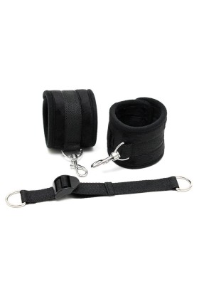 Rimba Fußfesseln mit verstellbarem Spreizgurt verstellbar schwarz von Bondage Play kaufen | Fesselliebe