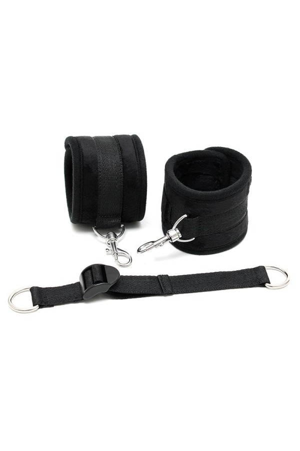 Rimba Fußfesseln mit verstellbarem Spreizgurt verstellbar schwarz von Bondage Play kaufen | Fesselliebe