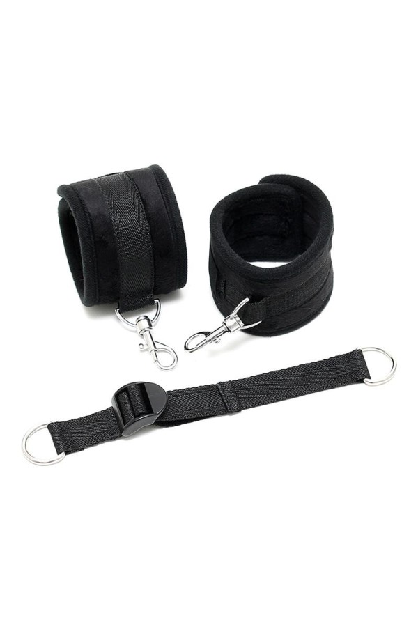 Rimba Fußfesseln mit verstellbarem Spreizgurt verstellbar schwarz von Bondage Play kaufen | Fesselliebe