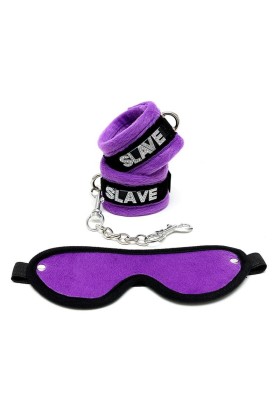 Rimba Handschellen und Augenmaske Lila von Bondage Play kaufen | Fesselliebe