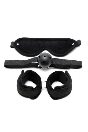 Set 3-teilig Schwarz von Bondage Play kaufen | Fesselliebe