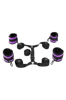 Fesselset für unter die Matratze, Lila von Bondage Play kaufen | Fesselliebe