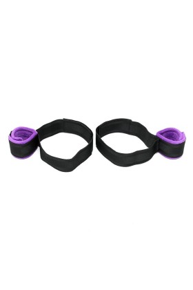 Manschettenset für Handgelenk und Oberschenkel, verstellbar, Violett von Bondage Play kaufen | Fesselliebe
