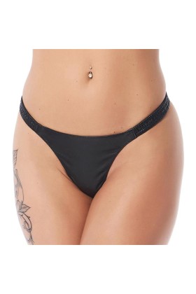 Rimba G-String Schwarz Elastisch von Bondage Play kaufen | Fesselliebe