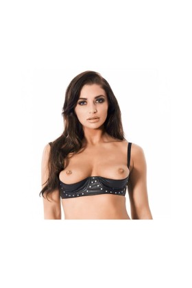 Verstellbarer Leder-BH offen von Bondage Play kaufen | Fesselliebe