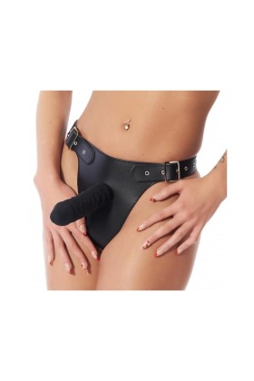 Strap-on Harness verstellbar mit Dildo 17 cm von Bondage Play kaufen | Fesselliebe