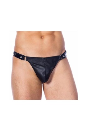 Leder String Verstellbar Schwarz von Bondage Play kaufen | Fesselliebe