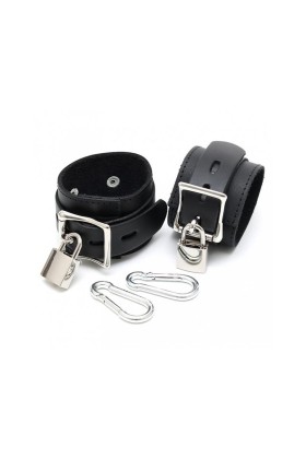 Handschellen mit Vorhängeschlössern, verstellbar von Bondage Play kaufen | Fesselliebe