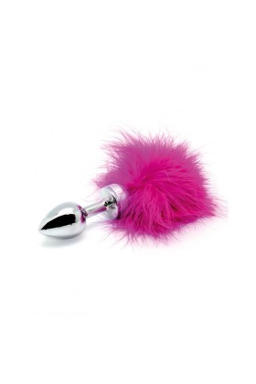 Kleiner Butt-Plug mit rosa Feder von Bondage Play kaufen | Fesselliebe