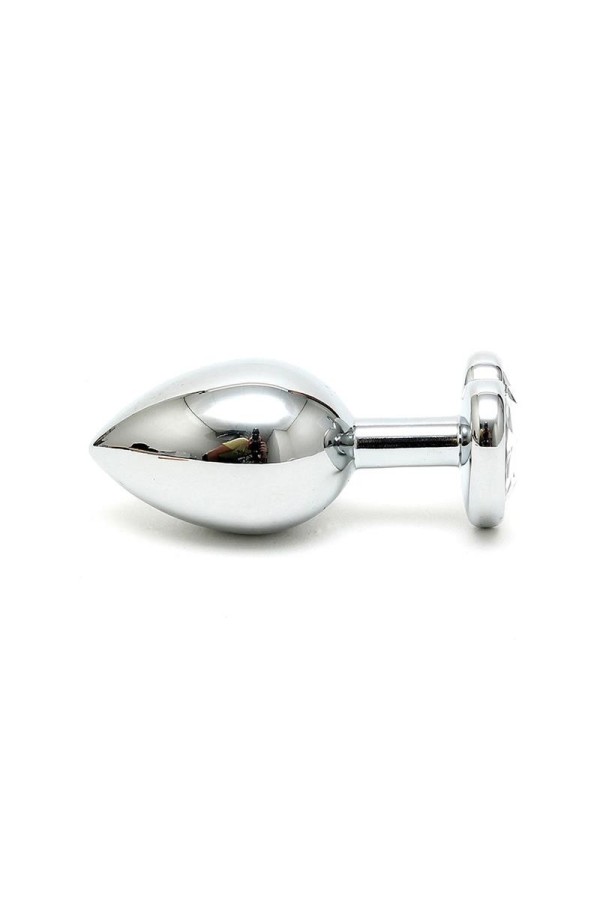 Stahl Butt-Plug mit Kristallherz Transparent von Bondage Play kaufen | Fesselliebe