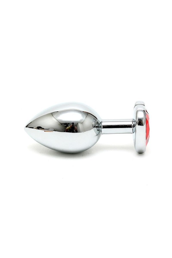 Stahl Butt-Plug mit Kristallherz Rot von Bondage Play kaufen | Fesselliebe