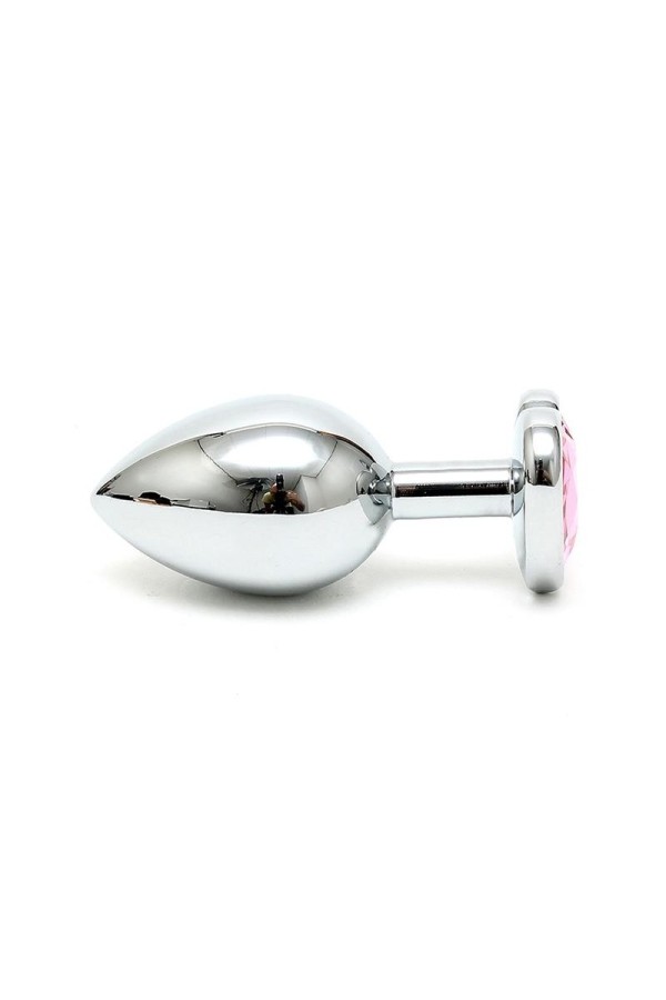 Stahl Butt-Plug mit Kristallherz Pink von Bondage Play kaufen | Fesselliebe