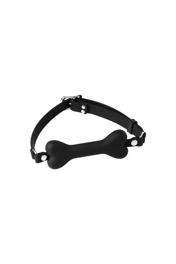 Mundknebel mit Hundeknochen Schwarz von Latex Play kaufen | Fesselliebe