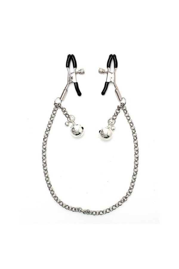 Brustwarzenklammern mit Kette und Glöckchen von Bondage Play kaufen | Fesselliebe