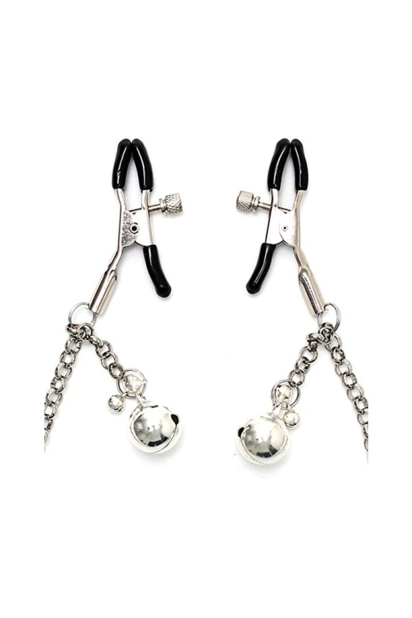 Brustwarzenklammern mit Kette und Glöckchen von Bondage Play kaufen | Fesselliebe