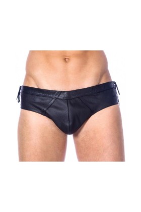 Leder Slip Einstellbar Schwarz von Bondage Play kaufen | Fesselliebe