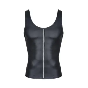 ♥ Muscle-Shirt Tsh003 Schwarz von Regnes Fetish Planet ♥