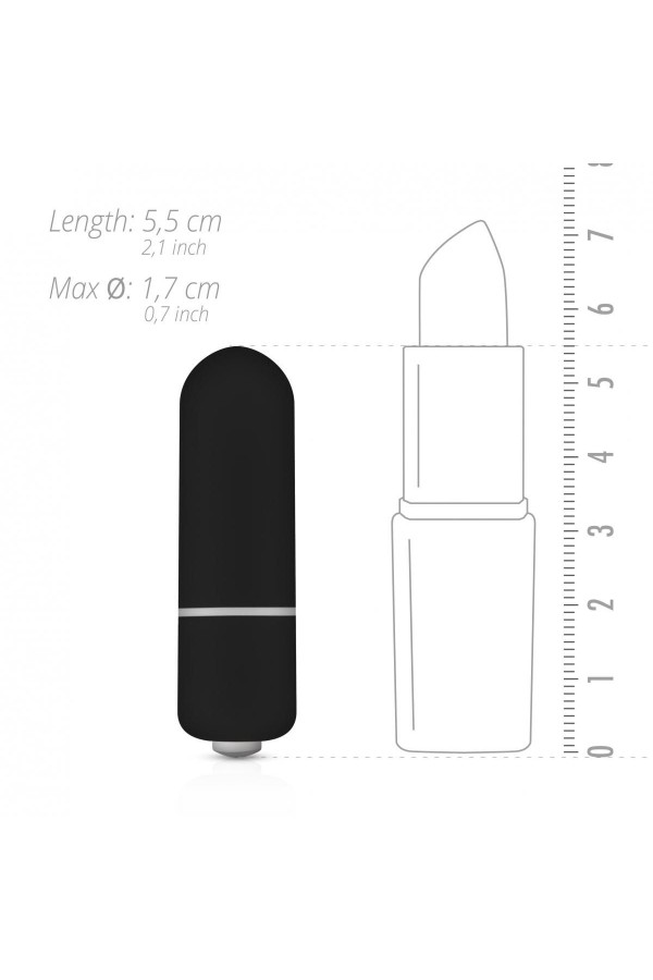 Bullet-Vibrator mit 10 Geschwindigkeiten - Schwarz