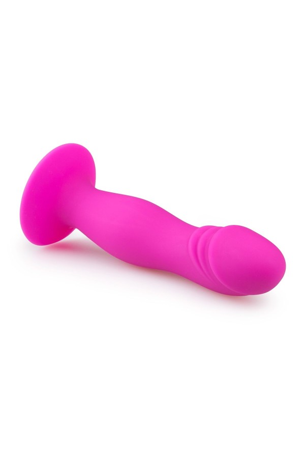 Pinkfarbener Silikondildo mit Saugnapf