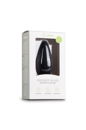 Großer schwarzer Silikon-Analplug