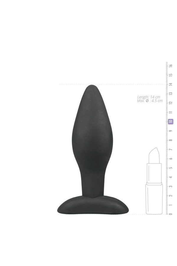 Großer schwarzer Silikon-Analplug