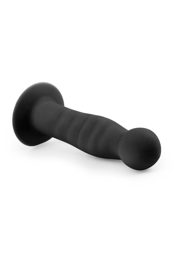 Saugnapf-Dildo aus Silikon - Schwarz