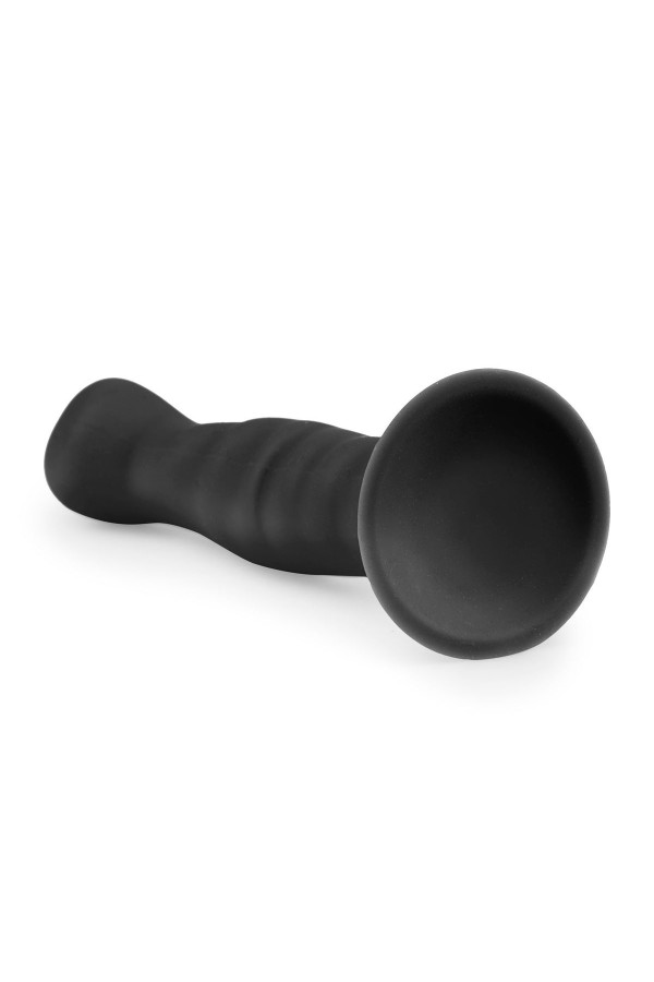 Saugnapf-Dildo aus Silikon - Schwarz