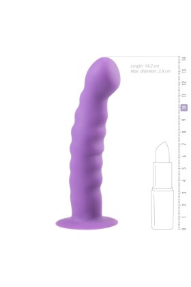 Saugnapf-Dildo aus Silikon - Lila