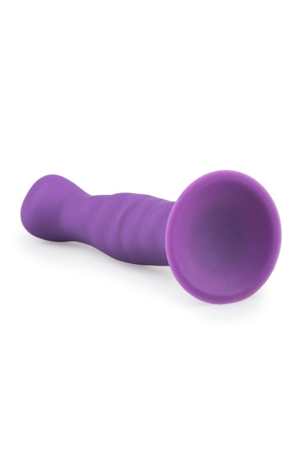 Saugnapf-Dildo aus Silikon - Lila