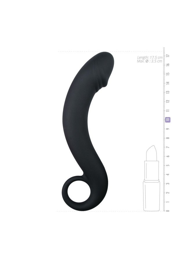 Schwarzer Prostata-Dildo aus Silikon