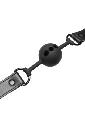 Offener Silikon-Knebel - Schwarz