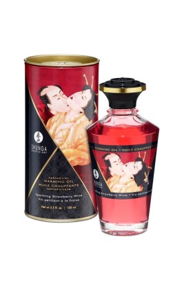 Shunga - Aphrodisierendes Wärmendes Öl Erdbeerwein 100 ml