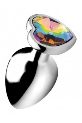 Rainbow Heart Butt Plug - Groß