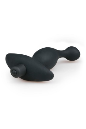 Schwarzer Prostata-Vibrator aus Silikon