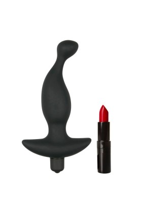 Schwarzer Prostata-Vibrator aus Silikon