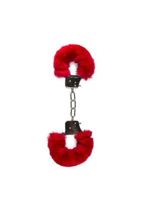 Plüschige Handschellen - Rot
