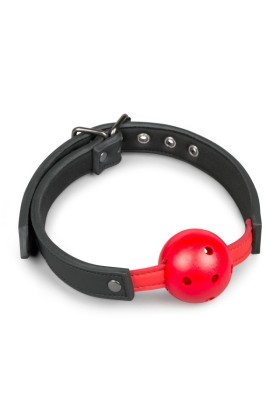 Ball gag met bal van PVC - rood