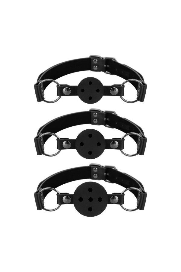 Bedroom Fantasies - Set mit 3 Ball Gags - Schwarz