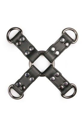 Schwarzer Hog-Tie aus Leder