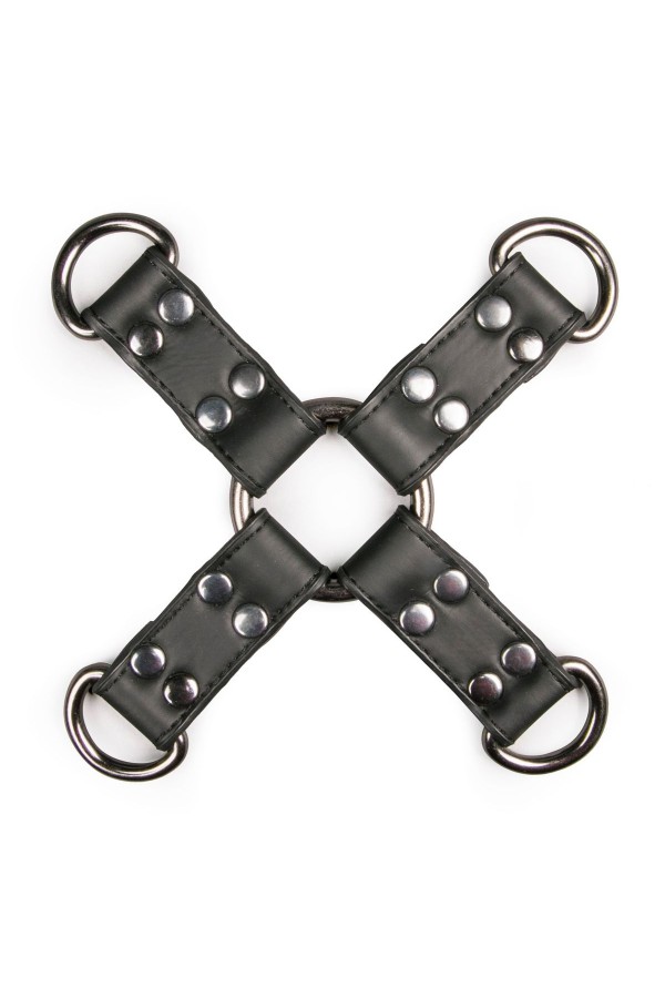 Schwarzer Hog-Tie aus Leder
