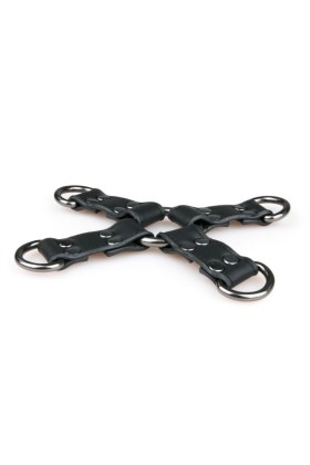 Schwarzer Hog-Tie aus Leder