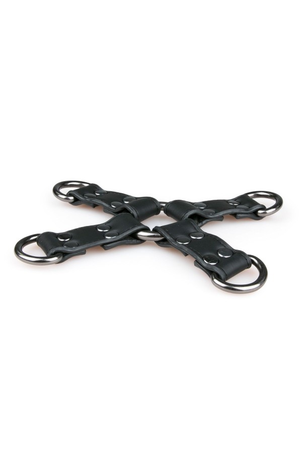 Schwarzer Hog-Tie aus Leder
