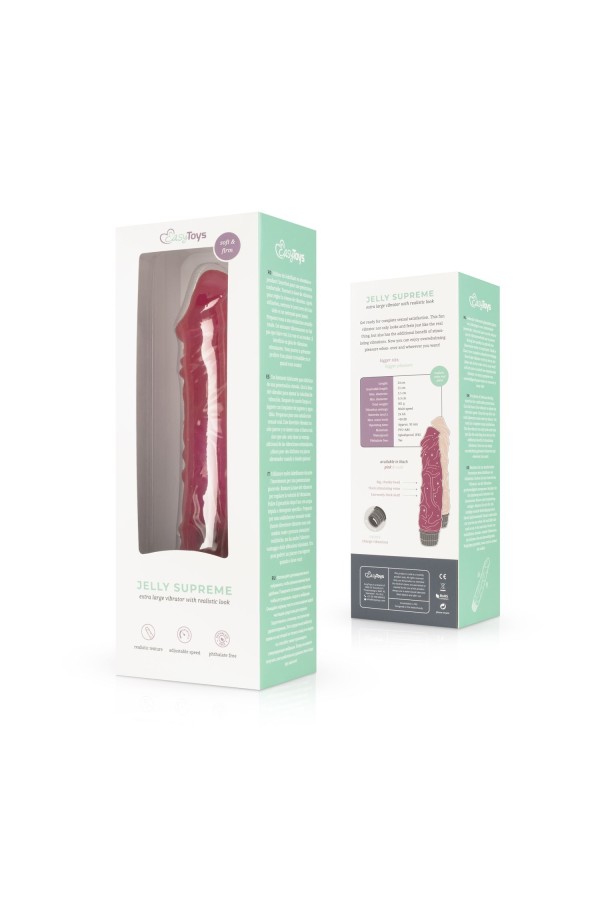 Jelly Supreme - Realistischer Vibrator - Pink/Glitzer