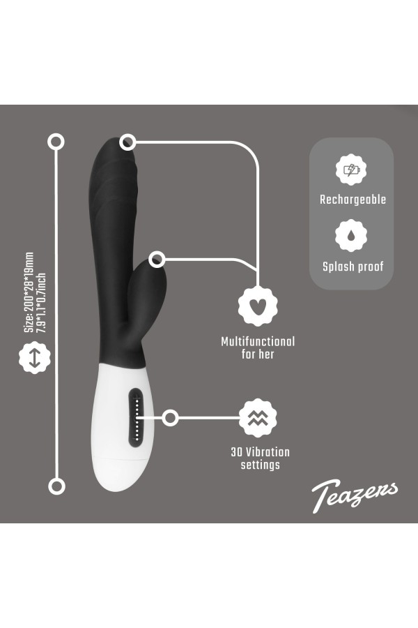 Teazers Rabbit Vibrator - schwarz