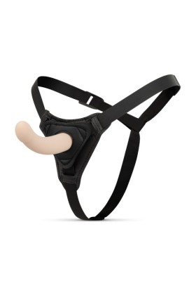 Strap-On-Dildo mit Gurtzeug - Gebogen