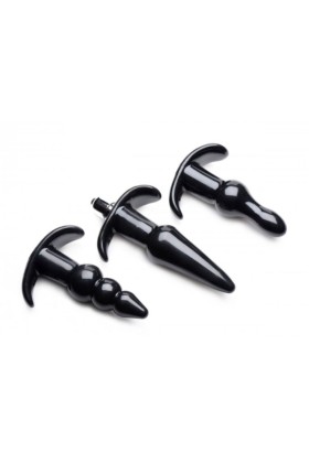 Thrill Trio Analplug - 3-teiliges Set - Schwarz