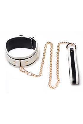 Kink in the Dark - Leuchtendes Halsband mit Gurt