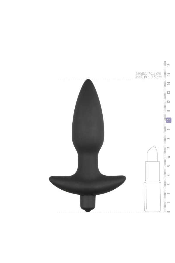 Schwarzer Perineum-Tickler aus Silikon