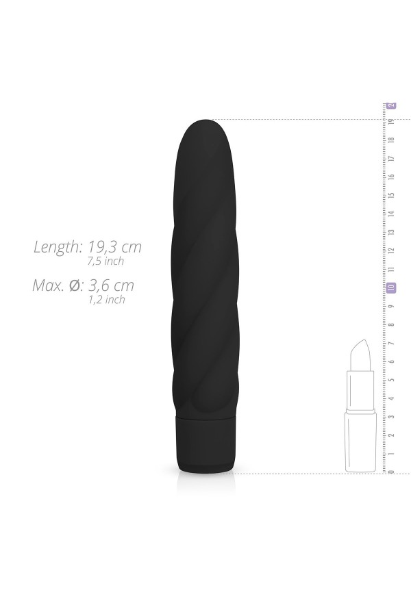 Schwarzer Vibrator aus Silikon